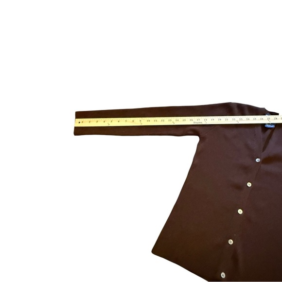 Ralph Lauren Sweater Brown Wool Cardigan Size L Classic Sweater - Picture 6 of 6